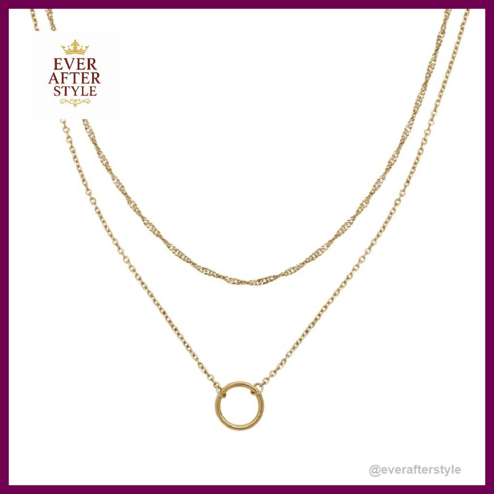 Gold Plated Dainty Necklace Minimalist Elegant Choker Lobster Clasp Pendant